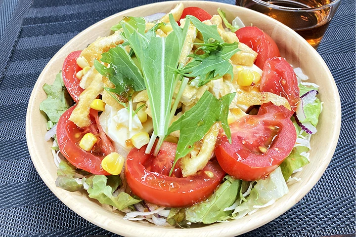 昔あげと豆腐でたんぱく質を手軽に! さっぱり和風サラダ